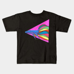 whale swimming in the current of the ocean Kids T-Shirt